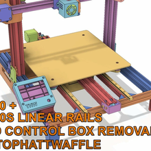 cr10 cr10s control box removal axis linear rails mod aio all in one alone bed cr-10 rail mgn12 mgn12h stand standalone 3d_printer_parts 3d print model - Mito3D