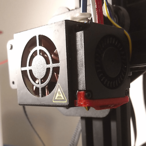 cr-10s oem fan de décalage la buse clip dédouanement outil refroidissement plus courte 3D print model - Mito3D