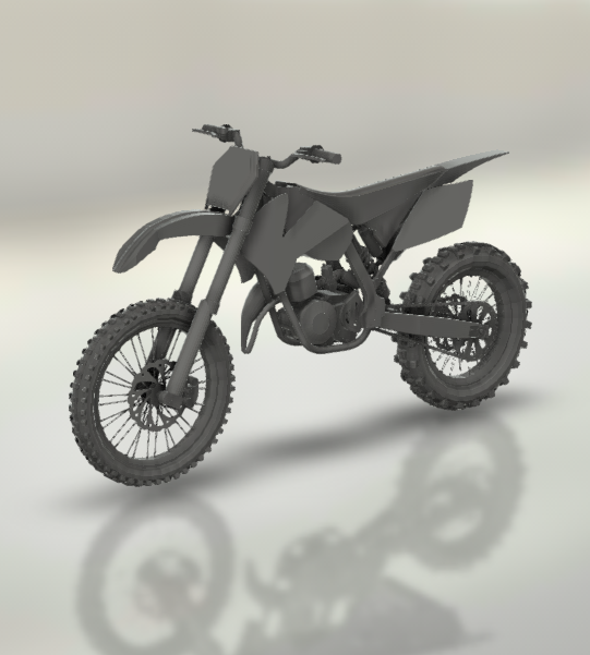 cr125m cr125 moto bicyclette moteur vélo two wheeled véhicule motard sport turbo roadster hachoir 3D print model - Mito3D