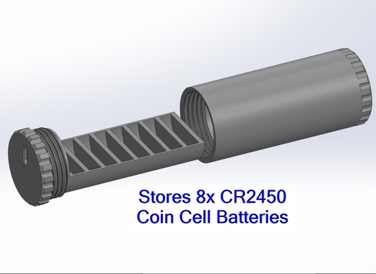 cr2450 batterie cas gaine outils titulaire soutien bureau organisation conteneurs boîte espace rangement 3d print model - Mito3D
