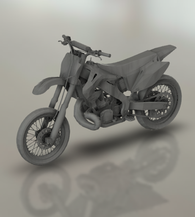 cr 250 moto bicyclette moteur vélo two wheeled véhicule motard sport turbo roadster hachoir 3d print model - Mito3D