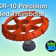 cr-10 precision thumbdial tool 3d printer parts height thumbwheel thumbscrew leveling dial indicator cr10 bed 3d print model - Mito3D