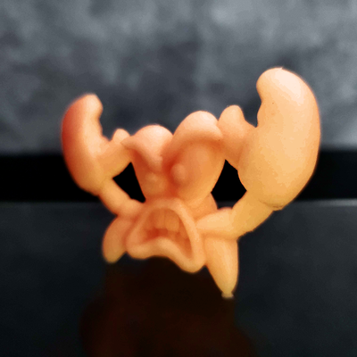 crab a lacker yengeç mini ghost oyun hayalet gerçek avcıları kovalayanlar 80s aksiyon şekil oyuncak heykelcik yaratık kabuklu 3d print model - Mito3D