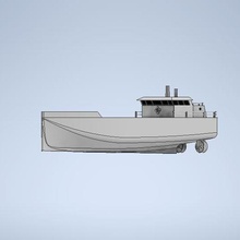 pesca do caranguejo navio a arte embarcação de barco 3d print model - Mito3D