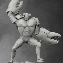Crabe gars anime monstre 3d print model - Mito3D