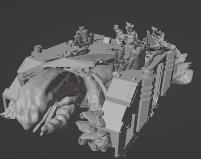 Crabe réservoir 40k mort garde nurgle chaos rhinocéros 3d print model - Mito3D