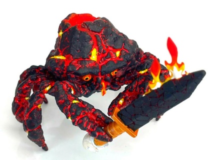 caranguejo magma jogos guerra fogo tampo mesa minis masmorra dnd descobridor lava demônios ttrpg Khorn 3d print model - Mito3D
