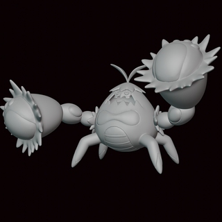 crabominabile Pokemon figura arte statua video gioco videogiochi miniatura scultura fan art figurina alola sole Luna 3d print model - Mito3D