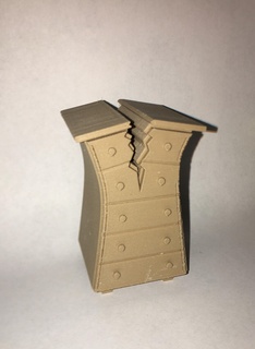 cracked dresser drawer art design 3d print model - Mito3D