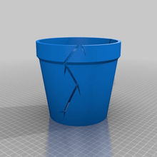 cracked pentole casa di cracking vaso fiori arredamento 3d print model - Mito3D