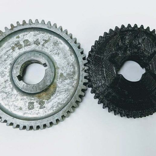 craftsman 109 lathe gears keyed hub banjo parts 3D print model - Mito3D