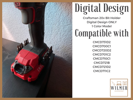 craftsman 20v bit holder tool hex drill 3d print model - Mito3D