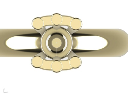 Crafty almofada anel Tamanho Tamanho anel almofada noivado ocasião 3d print model - Mito3D