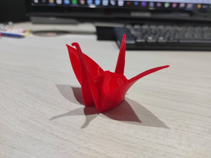 Kran Origami Papierschnitt Japan Kunst Papier 3d print model - Mito3D