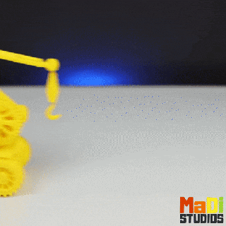 vinç madistudios zlay oyun inşaat mekanik dişliler baskı yeri güzel 3d print model - Mito3D