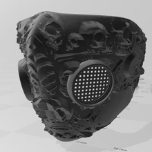 guindaste de máscara a arte 3d print model - Mito3D