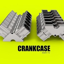 crankase Auto-Motor-Komponente Kunst 3d-Modell drucken automotive design 3d print model - Mito3D