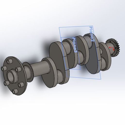 vilebrequin moteur continental de l'aviation outil plan le 3D print model - Mito3D