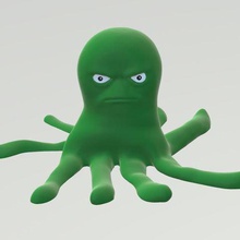 verschroben octopus Kunst Spaß Garten ornament Modelle 3d print model - Mito3D