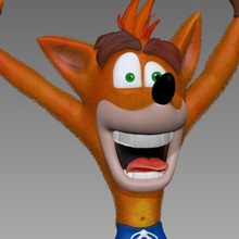crash bandicoot sanat fox hayvan karakter heykel oyun video oyunları 3dprinting <url> yazdırılabilir ztl stl n crashbandicoot kaza 3d print model - Mito3D