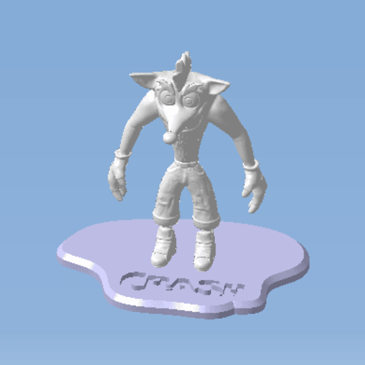 choque bandicoot juego figurilla sony estación juegos ps5 ps4 ps2 ps1 Nexgen 3D print model - Mito3D