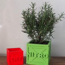 crash bandicoot plant pot crates home 3d print model - Mito3D