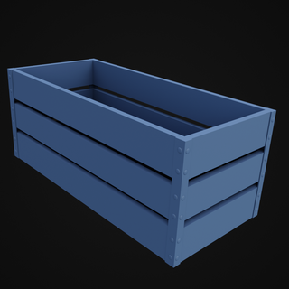 crate wooden box planters decor barn storage container 3d print model - Mito3D