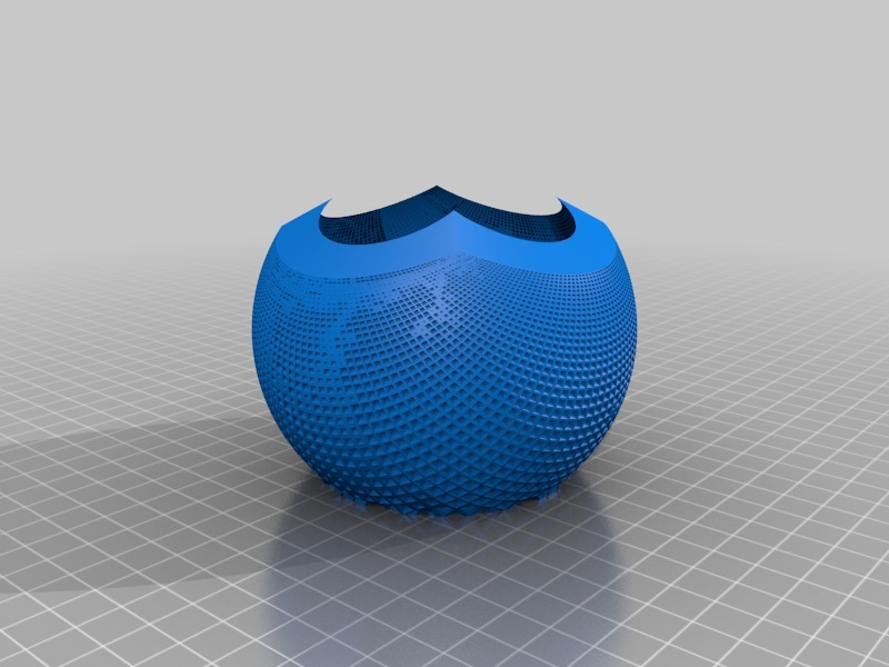 crater customized math art 3D print model - Mito3D