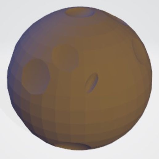 cratérisé planétoïde 3D print model - Mito3D