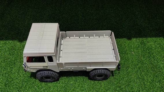 crawler v306 4x4 flatbed - 1 10 rc body attachment truck scx10 iii trx4 shell military scale snowrunner spintires mudrunner volvo c304 c306 c303 3d print model - Mito3D