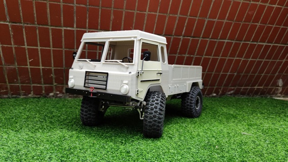 crawler v306 front cab - 1 10 rc body truck scx10 iii trx4 4x4 shell military scale snowrunner spintires mudrunner volvo c304 c306 c303 axial 3d print model - Mito3D