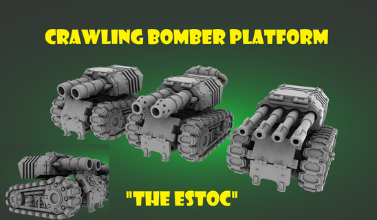 crawling bomber platform estoc rapier dg smelly boi cannon gun sci fi 3d print model - Mito3D