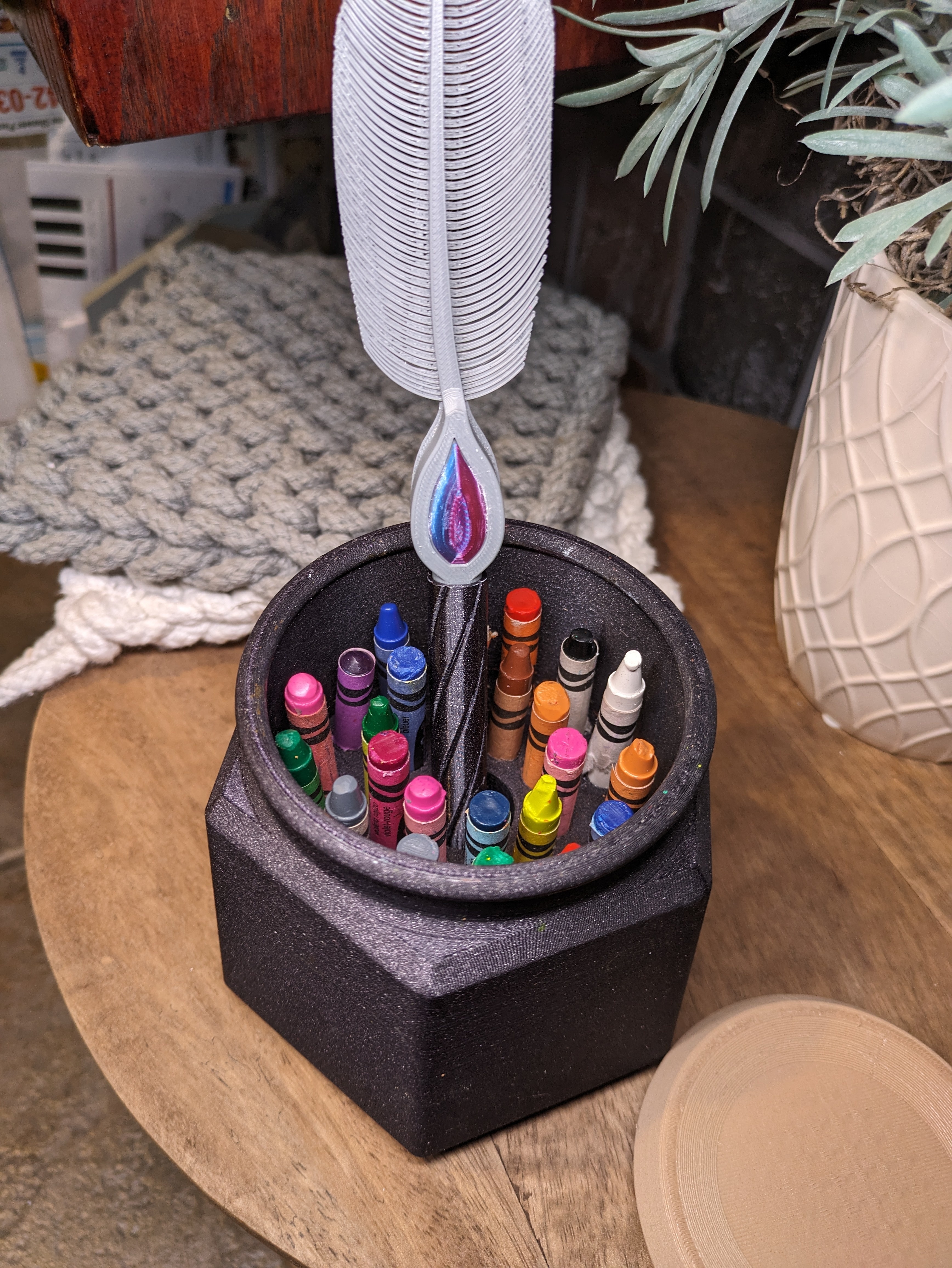 lápiz color tarro pluma hogar casa 3D print model - Mito3D