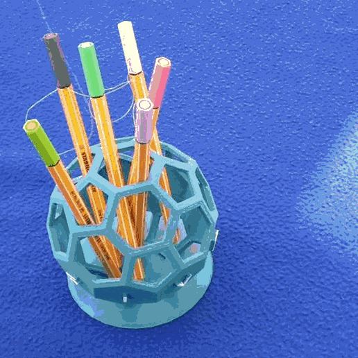 crayon nest polyedres c60 fottballene 3D print model - Mito3D