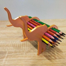 crayon supporter l'éléphant jouet décoration école 3d print model - Mito3D