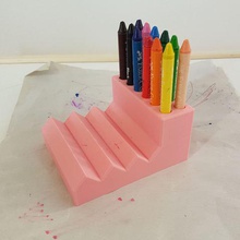12 crayon stand tool stans desktop design holder pencil 3d print model - Mito3D
