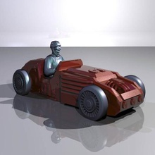 crazy Auto Spiel pilot - Spielzeug Charakter 3d print model - Mito3D