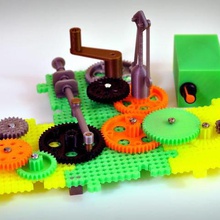 pazzo ingranaggi gear set di giochi vari apprendimento i giocattoli motorizzata meccanica ingegneria costruzione gruppi 3d print model - Mito3D