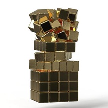 fou cubes pendentif bijoux moderne élégant 3d print model - Mito3D