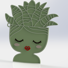 loco planta maceta llavero Moda llave anillo nuez dama plantas 3d print model - Mito3D