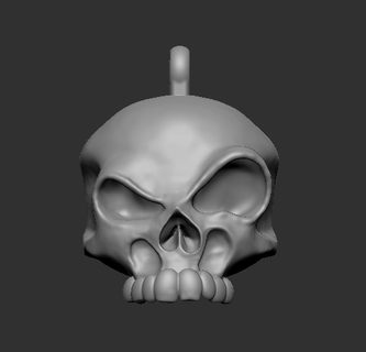 crazyskull key chain ring skull jewelry head crossbones 3d print model - Mito3D