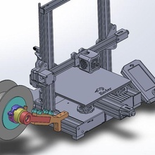 crealidad ender 3 v2 bobina apoyo carrete estante soporte 3d print model - Mito3D