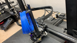 créalité ender 3 s1 pro filament bras extrudeuse bobine titulaire soutien petit gauche 3d print model - Mito3D