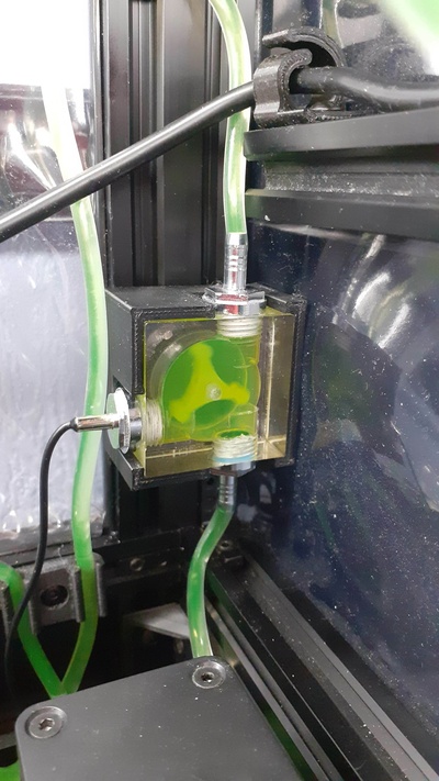 creality kit watercooling pro mount box flow meter 2040-2020 2020 2040 3d print model - Mito3D