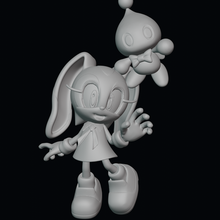 cream chao sonic figure 3d print model - Mito3D
