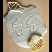 cream ice cupcake muffin - cookie cutter doug clay madalena cone mass 3d print model - Mito3D