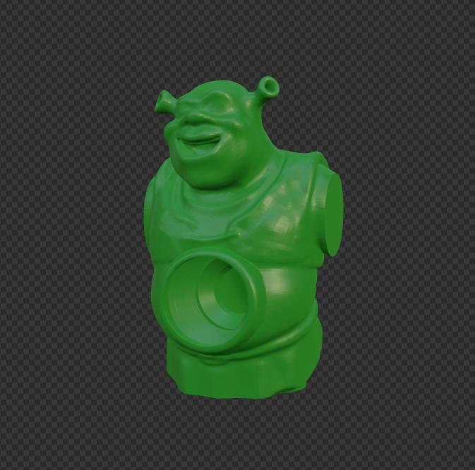 Sahne Zahnpasta Deckel Hälfte Körper Shrek Faden 3D print model - Mito3D