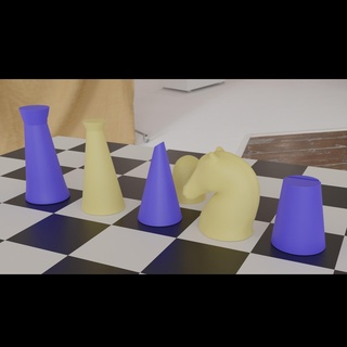 creative chess set pieces 3d printing model 3d print model - Mito3D