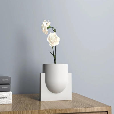 creativo diseño of flor maceta hogar casa 3d print model - Mito3D