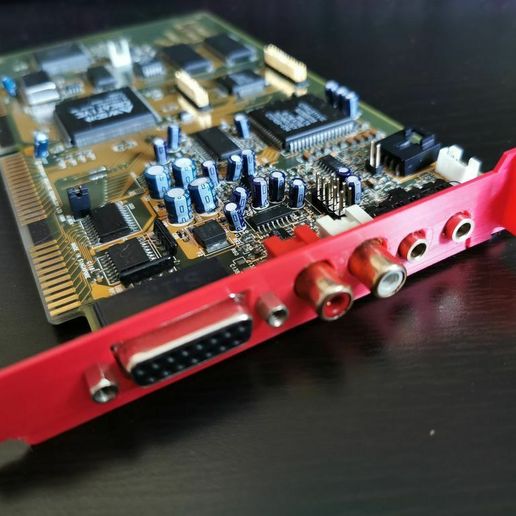 creative labs sound blaster awe64 gold isa bracket card computer 3D print model - Mito3D